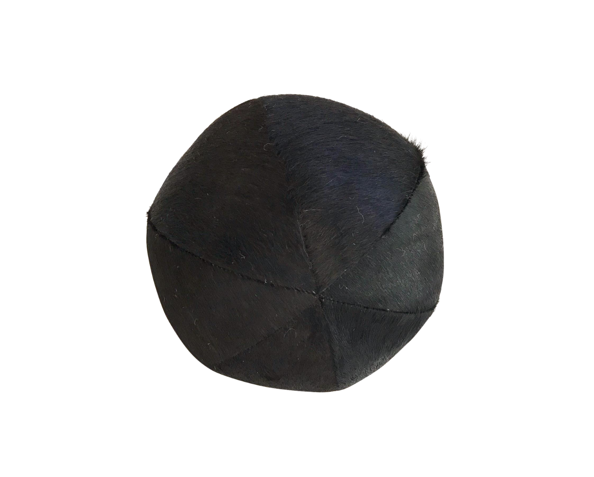Black Cowhide Ball Pillow 12" - FORSYTH