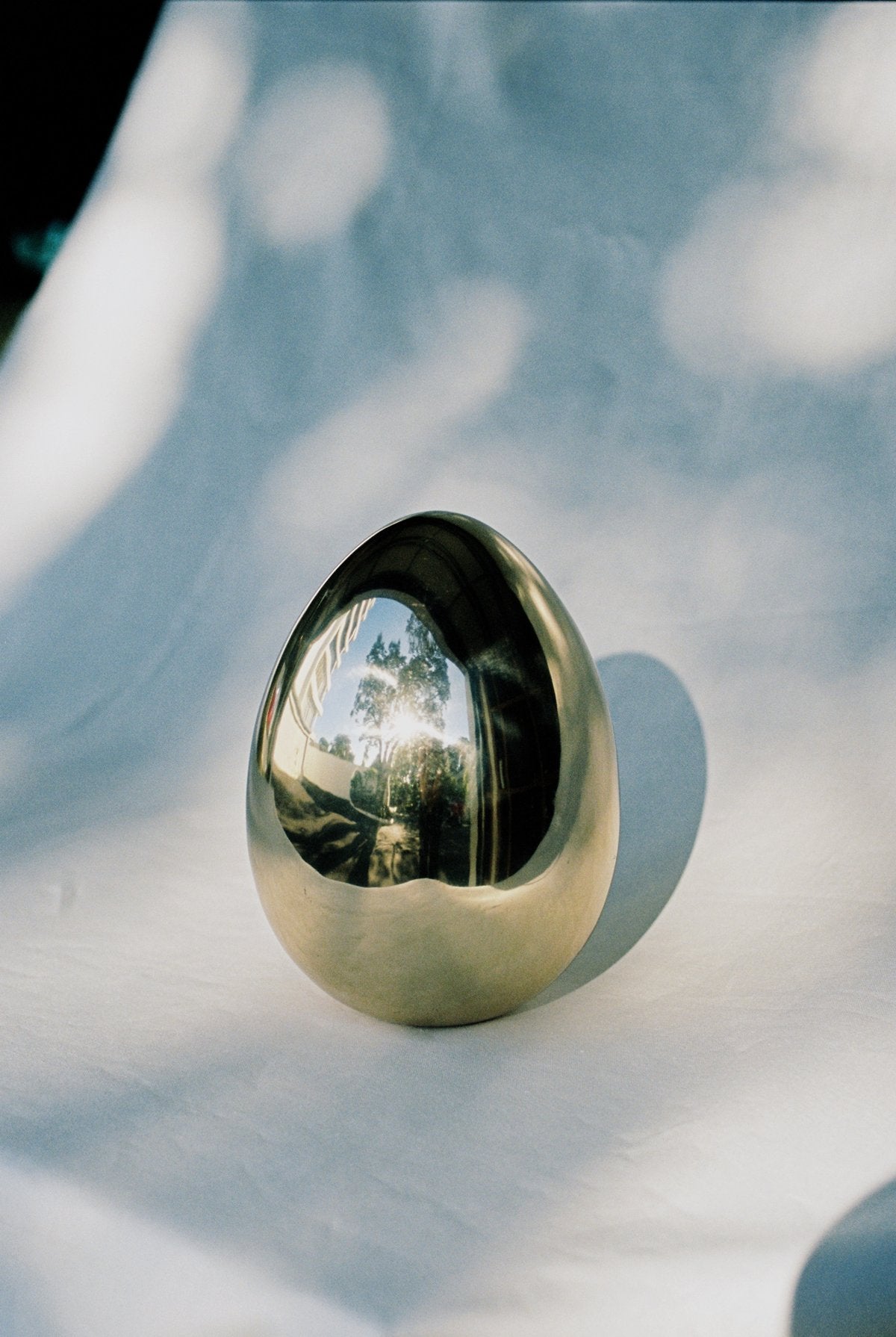 Large Brass Egg Sculpture