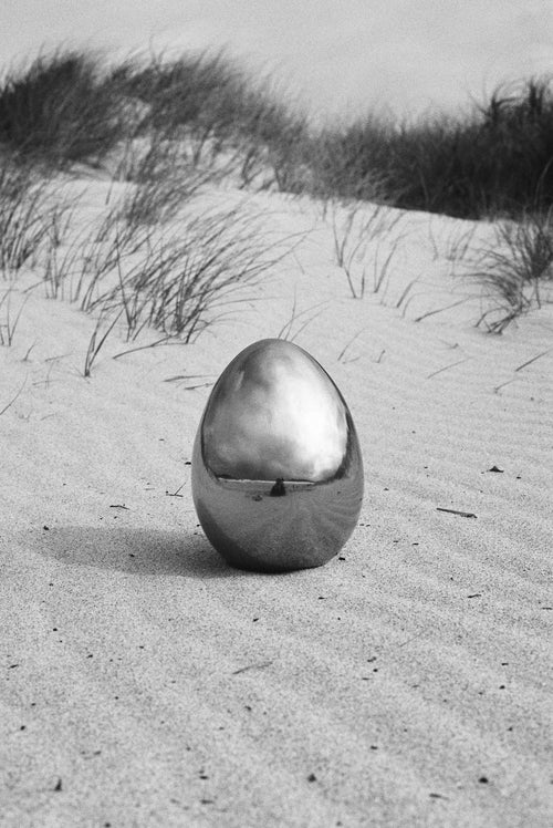 Large Brass Egg Sculpture