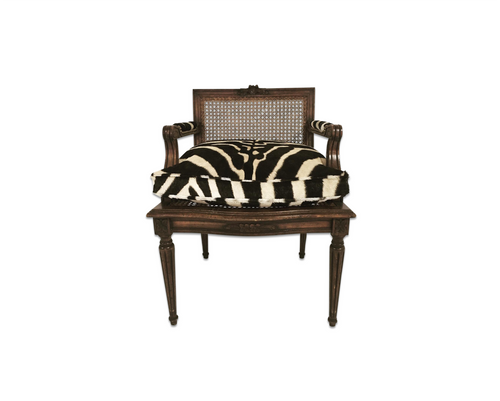 Louis XVI Style Chair with Zebra Cushion - FORSYTH