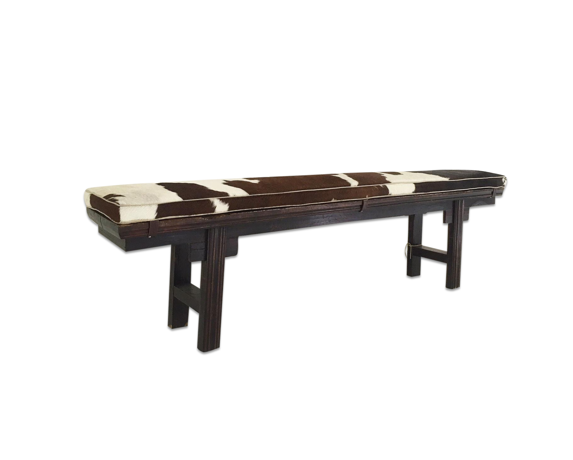 Chinese Bench with Brazilian Cowhide Cushion - FORSYTH