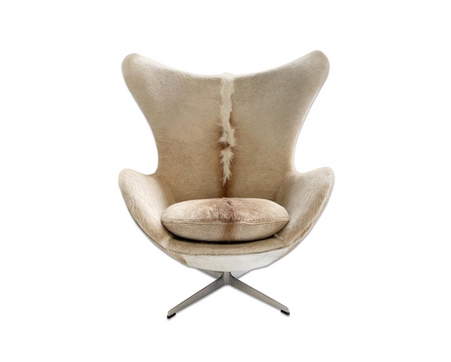 Egg Chair in Brazilian Cowhide - FORSYTH