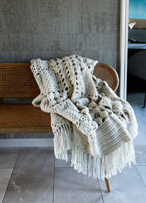 Hand-Knit Crochet Blanket