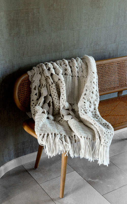 Hand-Knit Crochet Blanket