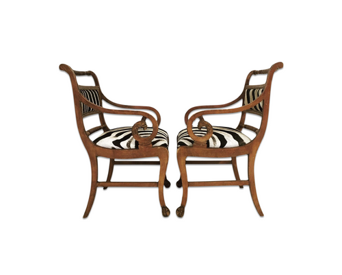 Armchairs in Zebra Hide - FORSYTH