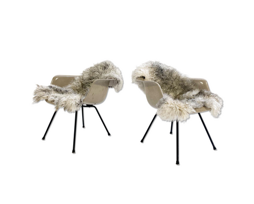 DAX Chairs with Sheepskins, Pair - FORSYTH