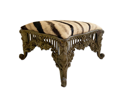 Foot Stool in Zebra - FORSYTH