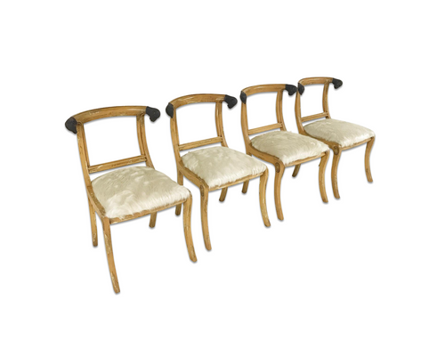 French Side Chairs in Brazilian Cowhide, set of 4 - FORSYTH