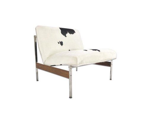 Lounge Chair in Brazilian Cowhide - FORSYTH