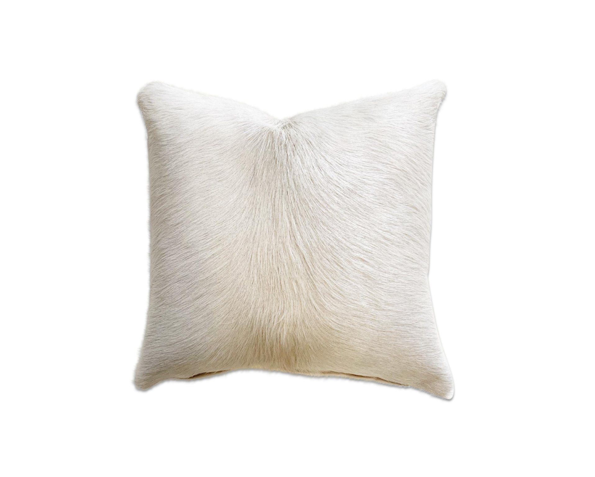 Ivory Cowhide Pillow, 18" - FORSYTH