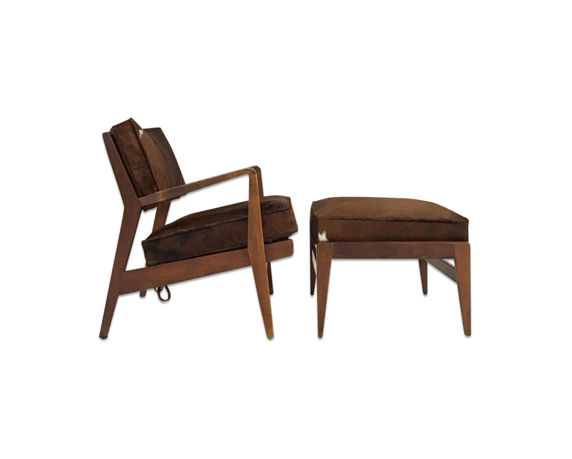 Lounge Chair & Ottoman in Brazilian Cowhide - FORSYTH