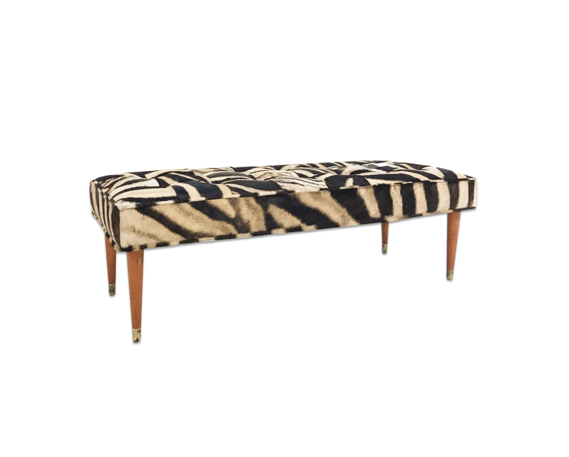 Bench in Patchwork Zebra Hide - FORSYTH