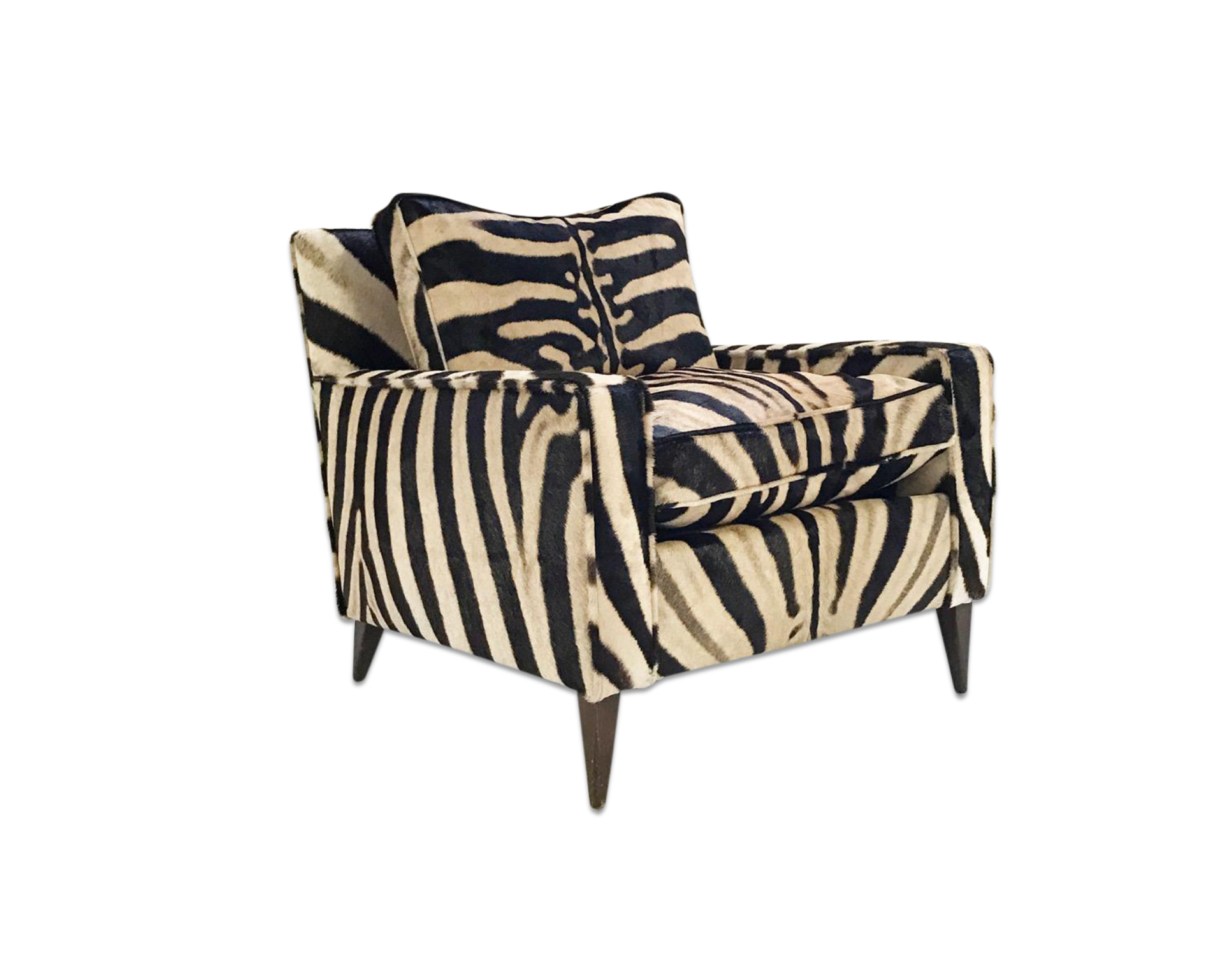 Lounge Chair in Zebra Hide - FORSYTH