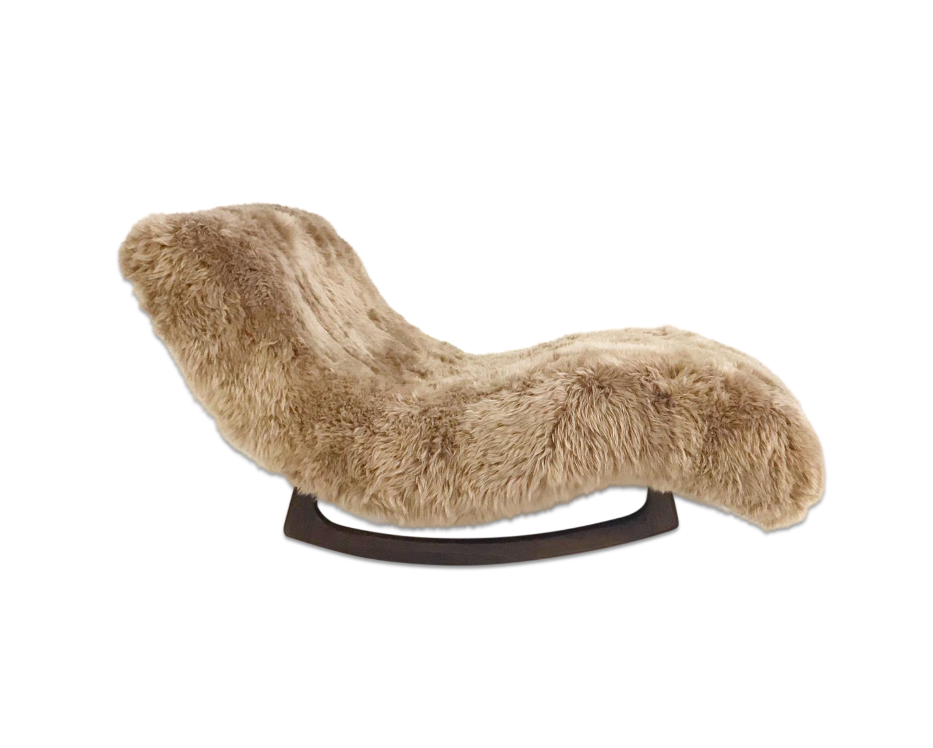 Rocking Wave Chaise Lounge in New Zealand Sheepskin - FORSYTH