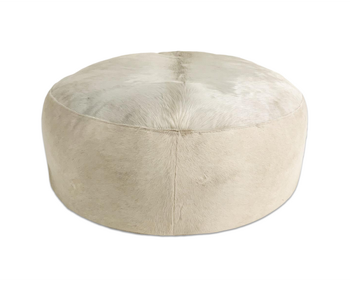 The Forsyth Cloud Ottoman in Cowhide - FORSYTH