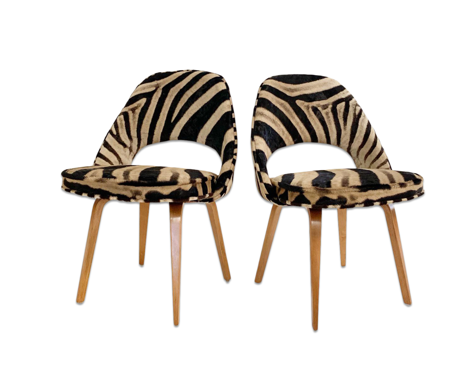 Executive Chairs in Zebra Hide, pair - FORSYTH