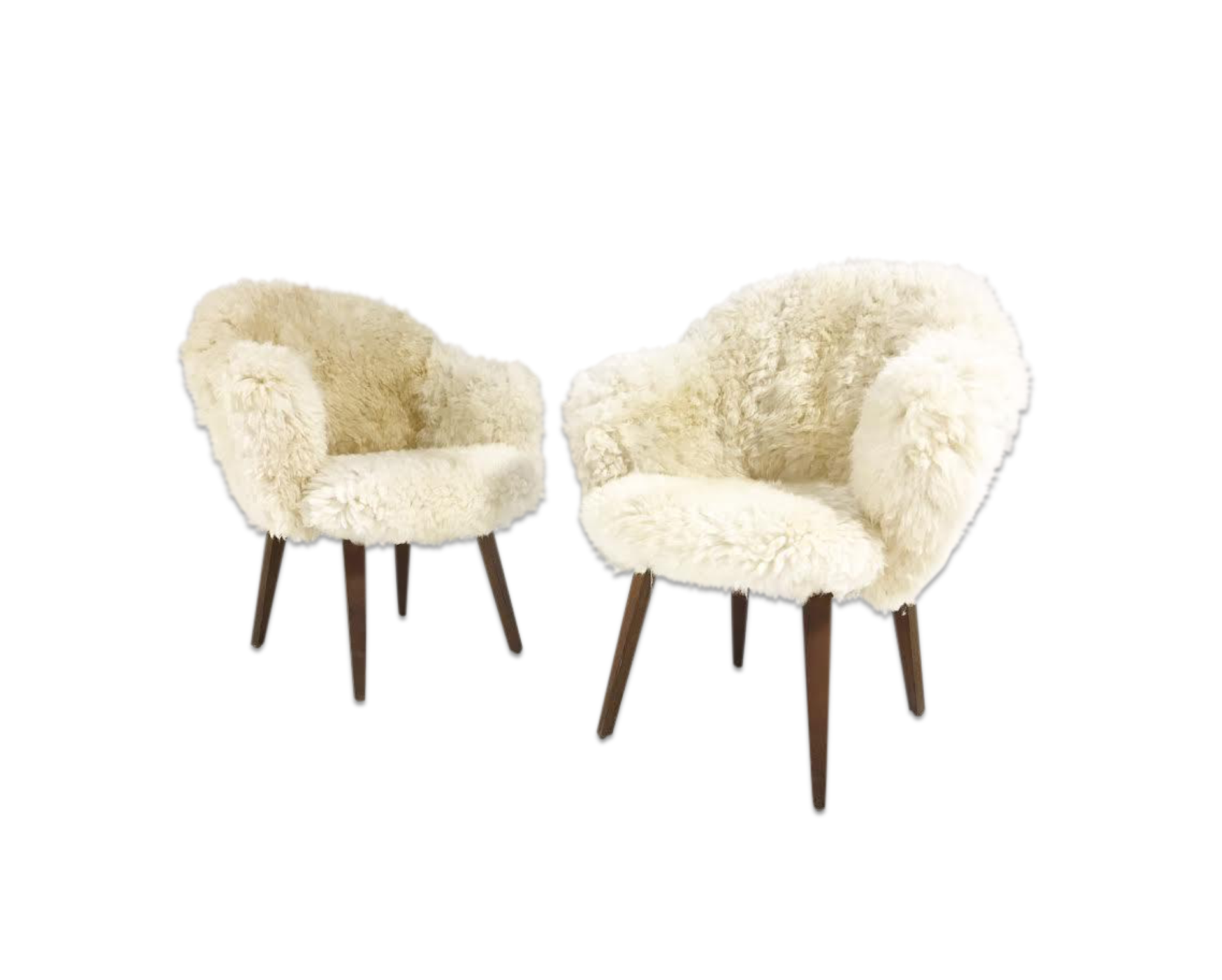 Executive Armchairs in Brazilian Sheepskin - FORSYTH