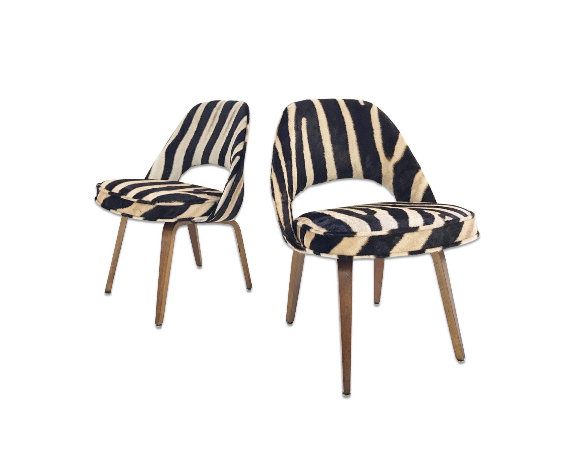 Executive Chairs in Zebra Hide, pair - FORSYTH