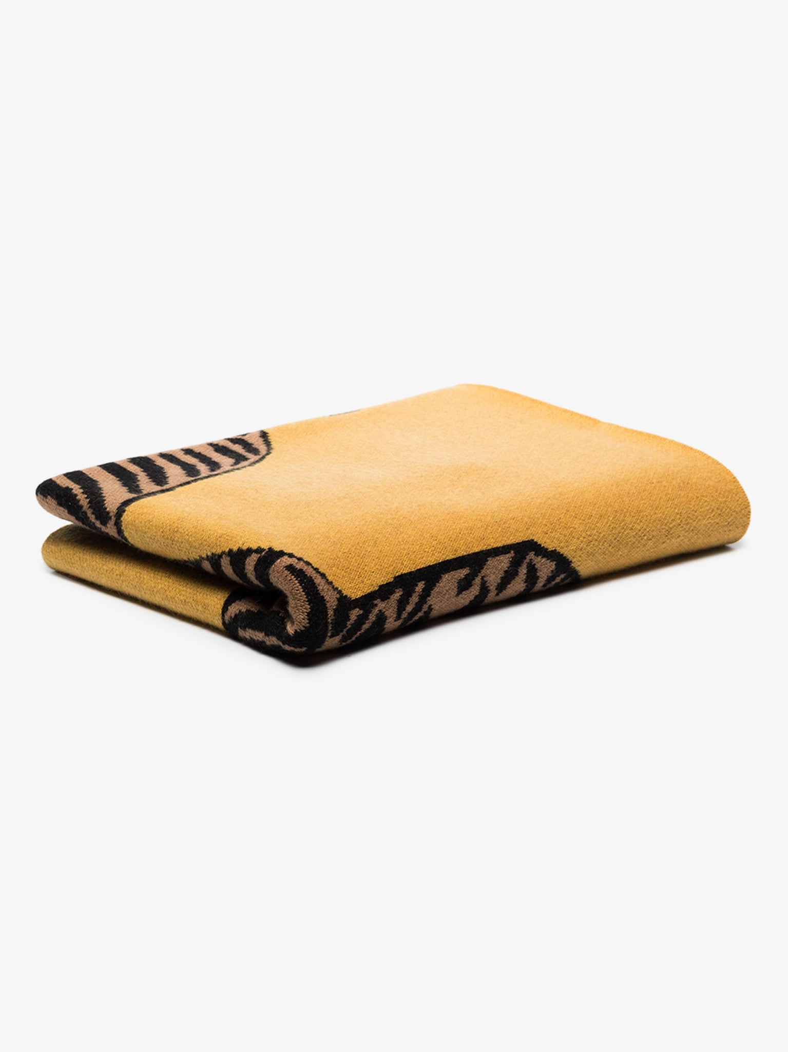 Tiger Cashmere Blanket - Mustard