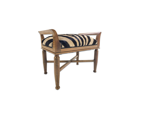 Small Bench in Zebra Hide - FORSYTH