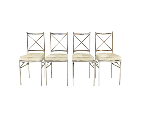 Midcentury Swedish Steel Dining Chairs, set of 8 - FORSYTH