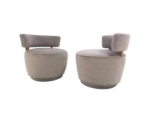 Tub Chairs in Loro Piana Alpaca Wool, pair - FORSYTH