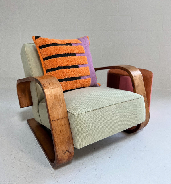 Model 400 "Tank" Lounge Chair in Knoll Textiles