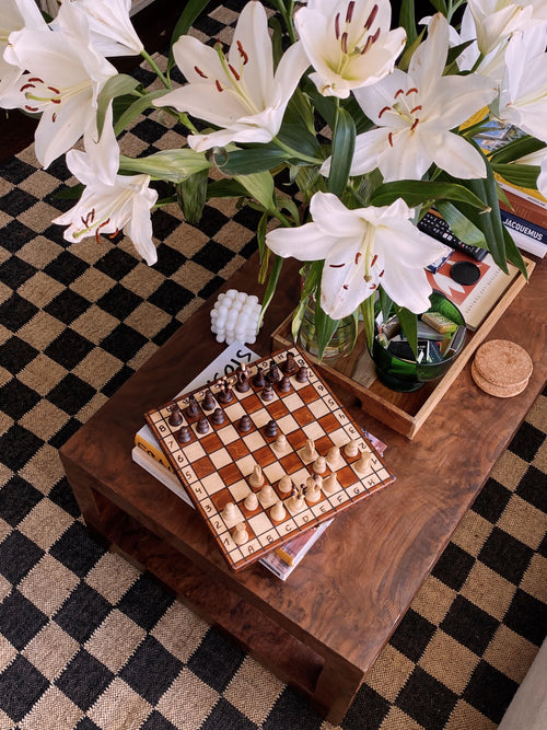 The Checkerboard Rug - Off Black