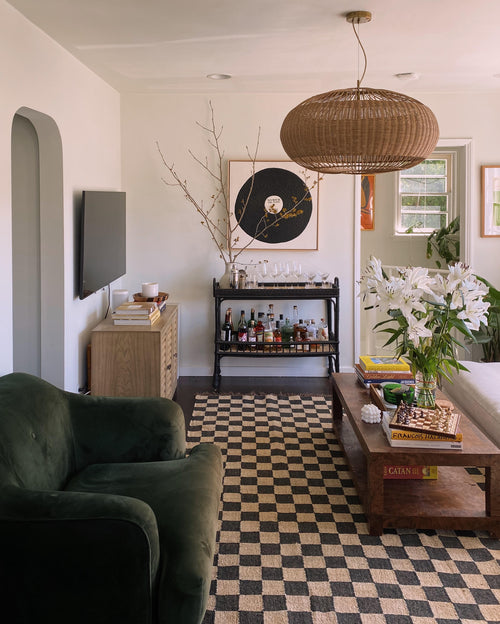 The Checkerboard Rug - Off Black