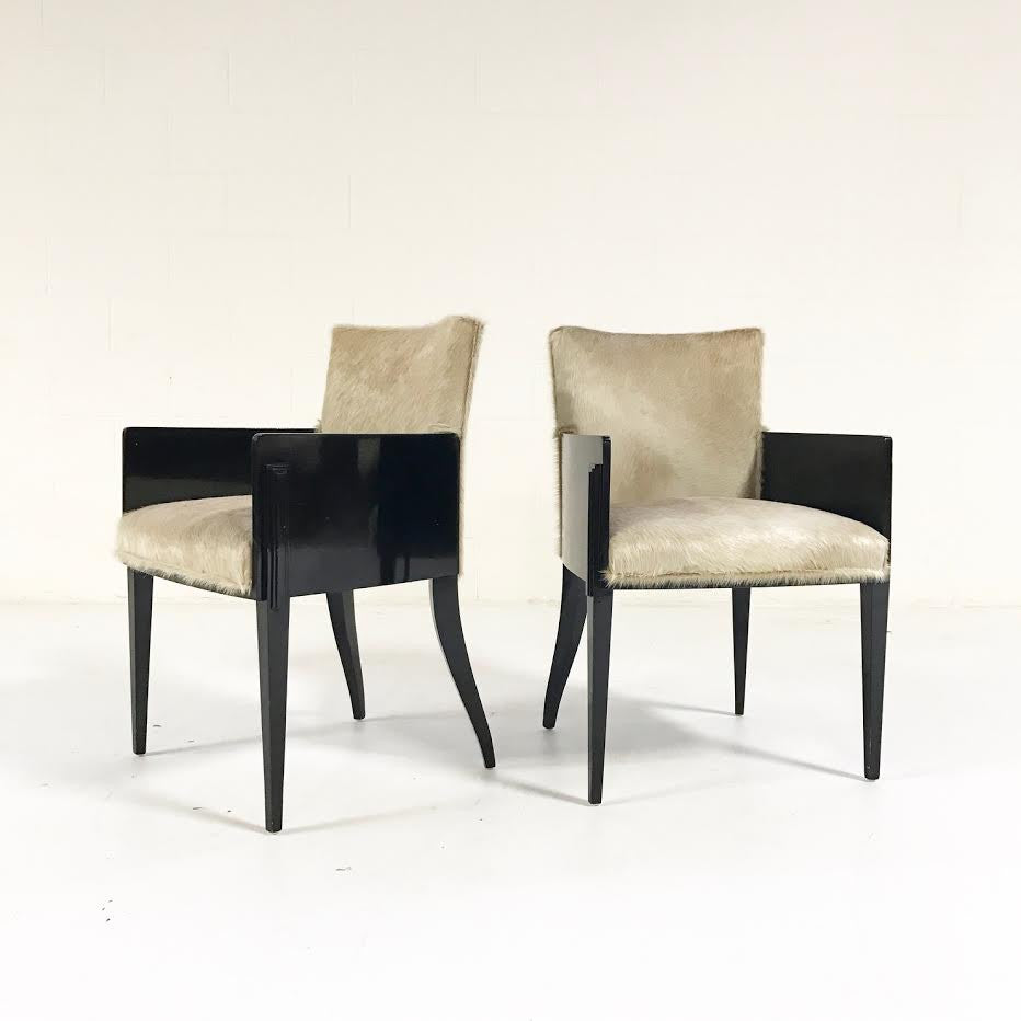 Art Deco Chairs in Brazilian Cowhide, pair - FORSYTH