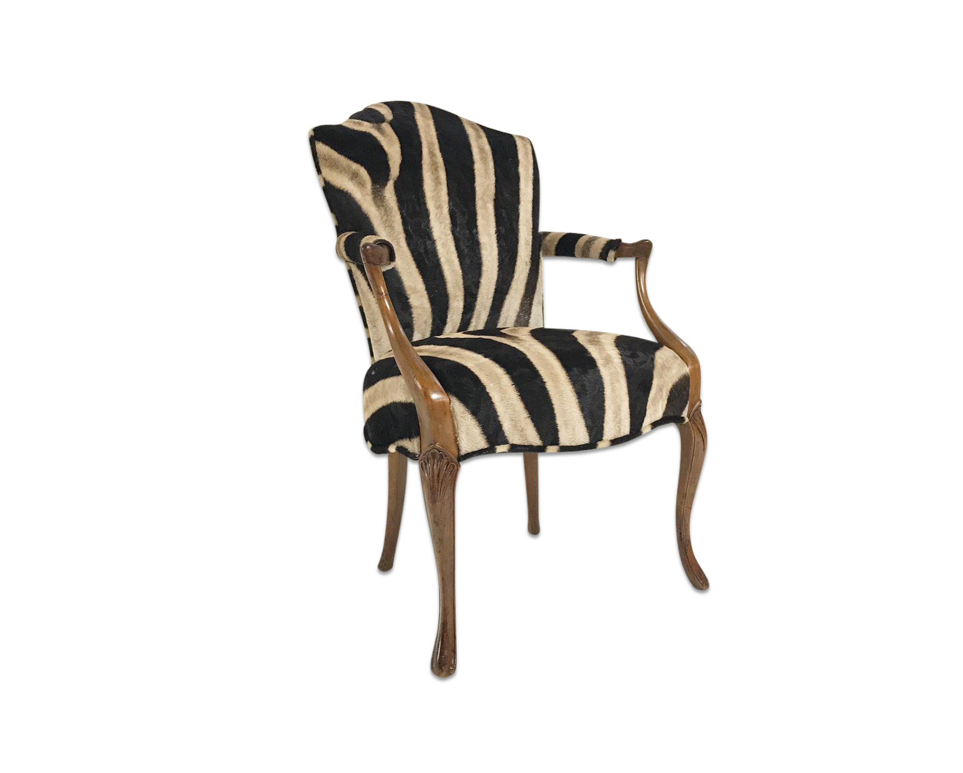 Vintage Armchair in Zebra Hide - FORSYTH