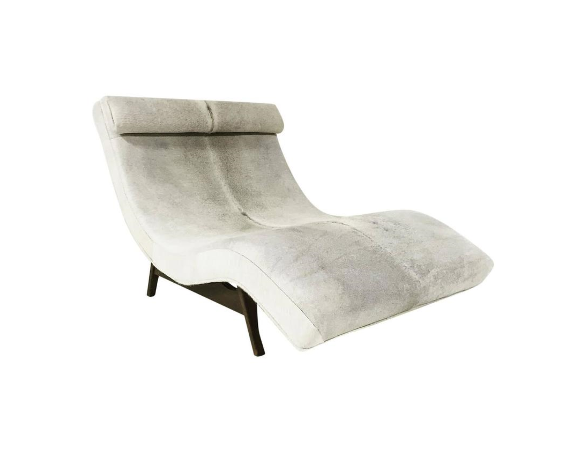 Wave Chaise Lounge in Brazilian Cowhide - FORSYTH