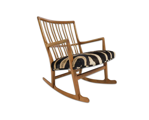 ML-33 Rocking Chair in Zebra Hide - FORSYTH