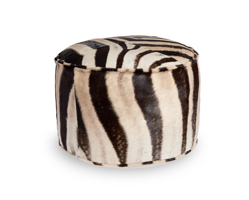 The Forsyth Pouf Ottoman in Zebra - FORSYTH